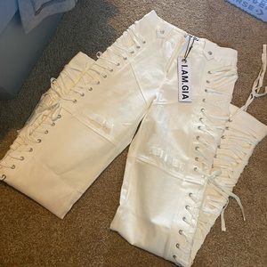 I.Am.Gia HOLLY Pant - White, Size Small